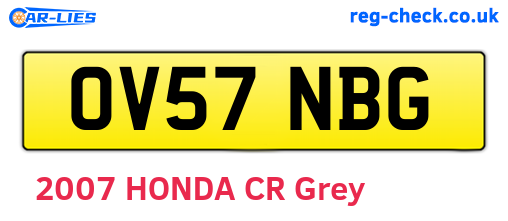 OV57NBG are the vehicle registration plates.