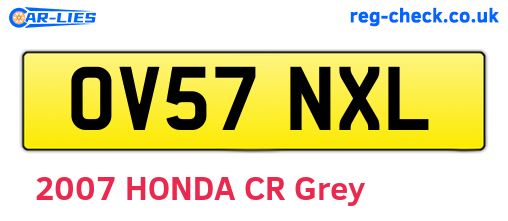 OV57NXL are the vehicle registration plates.