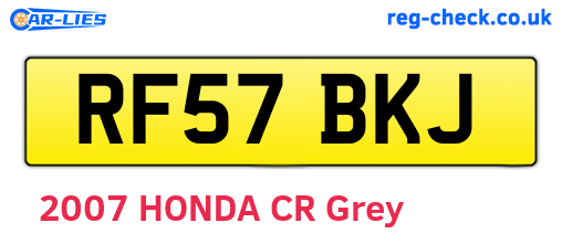 RF57BKJ are the vehicle registration plates.