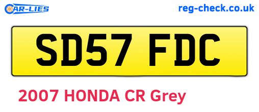SD57FDC are the vehicle registration plates.
