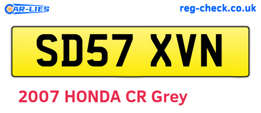 SD57XVN are the vehicle registration plates.