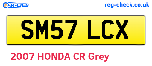 SM57LCX are the vehicle registration plates.