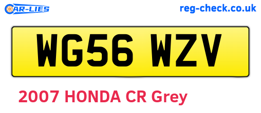 WG56WZV are the vehicle registration plates.