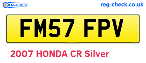 FM57FPV are the vehicle registration plates.