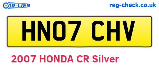 HN07CHV are the vehicle registration plates.