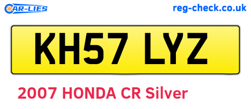 KH57LYZ are the vehicle registration plates.