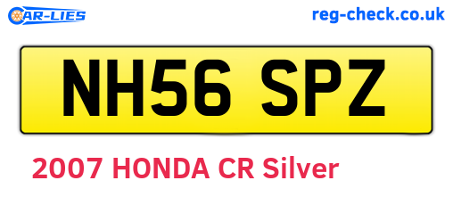 NH56SPZ are the vehicle registration plates.