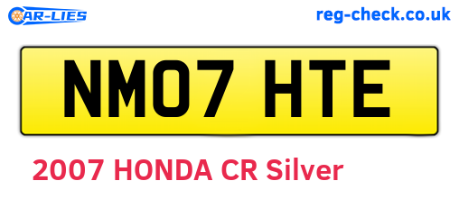 NM07HTE are the vehicle registration plates.