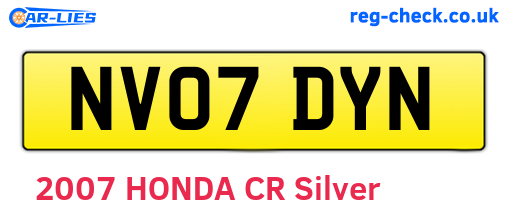 NV07DYN are the vehicle registration plates.