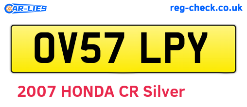 OV57LPY are the vehicle registration plates.