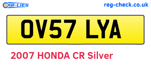 OV57LYA are the vehicle registration plates.