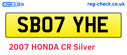 SB07YHE are the vehicle registration plates.