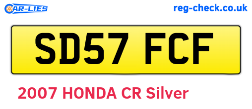SD57FCF are the vehicle registration plates.