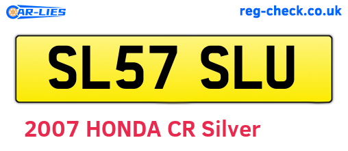 SL57SLU are the vehicle registration plates.
