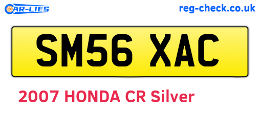 SM56XAC are the vehicle registration plates.