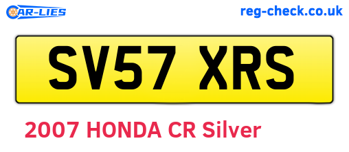 SV57XRS are the vehicle registration plates.