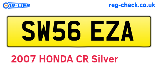 SW56EZA are the vehicle registration plates.