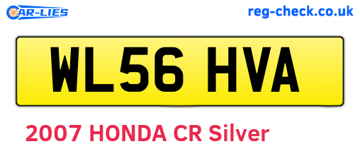 WL56HVA are the vehicle registration plates.