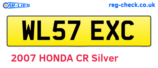 WL57EXC are the vehicle registration plates.
