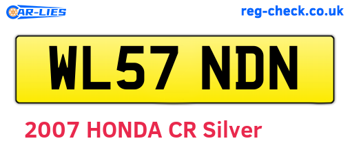 WL57NDN are the vehicle registration plates.
