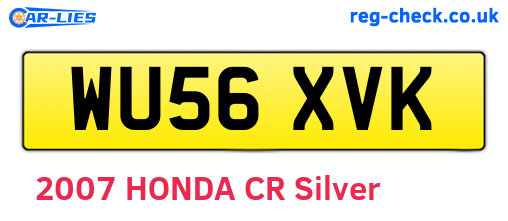 WU56XVK are the vehicle registration plates.
