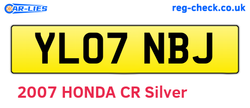 YL07NBJ are the vehicle registration plates.