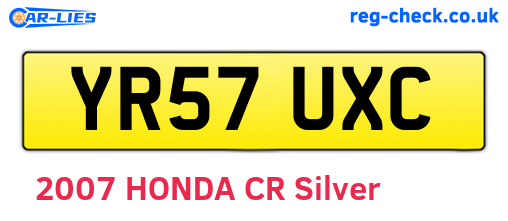 YR57UXC are the vehicle registration plates.