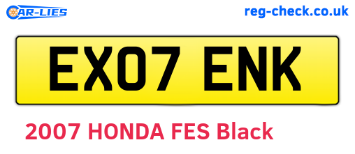 EX07ENK are the vehicle registration plates.
