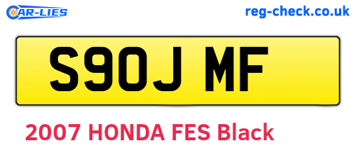 S90JMF are the vehicle registration plates.