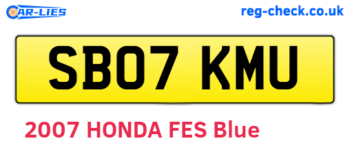 SB07KMU are the vehicle registration plates.
