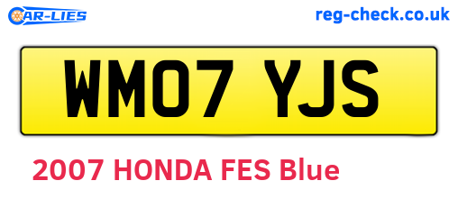 WM07YJS are the vehicle registration plates.