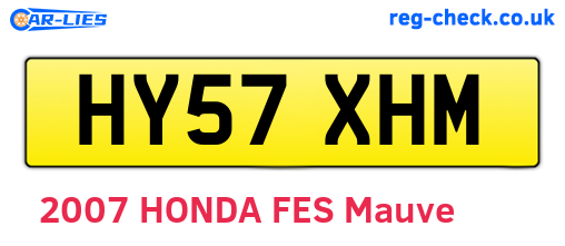 HY57XHM are the vehicle registration plates.