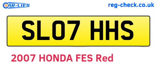 SL07HHS are the vehicle registration plates.