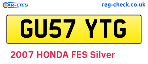 GU57YTG are the vehicle registration plates.