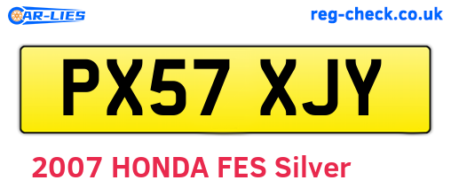 PX57XJY are the vehicle registration plates.