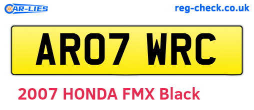 AR07WRC are the vehicle registration plates.