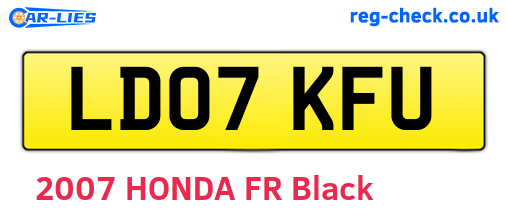 LD07KFU are the vehicle registration plates.