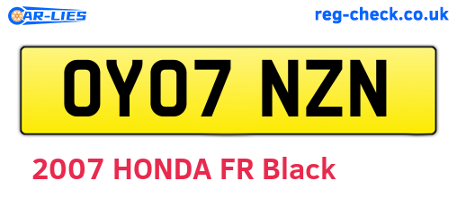 OY07NZN are the vehicle registration plates.
