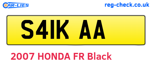 S41KAA are the vehicle registration plates.
