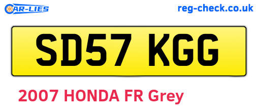 SD57KGG are the vehicle registration plates.