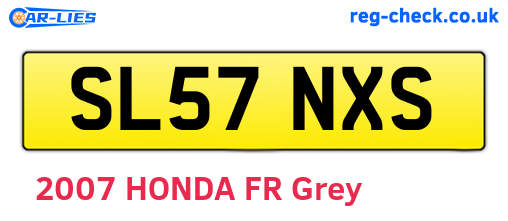 SL57NXS are the vehicle registration plates.
