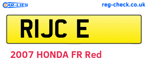 R1JCE are the vehicle registration plates.