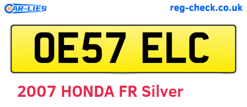 OE57ELC are the vehicle registration plates.