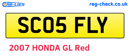 SC05FLY are the vehicle registration plates.