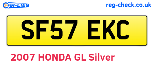 SF57EKC are the vehicle registration plates.