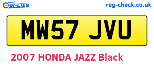 MW57JVU are the vehicle registration plates.