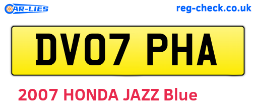 DV07PHA are the vehicle registration plates.