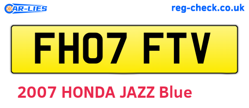 FH07FTV are the vehicle registration plates.