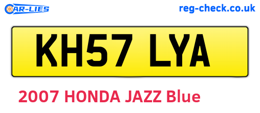 KH57LYA are the vehicle registration plates.
