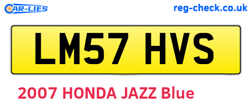 LM57HVS are the vehicle registration plates.